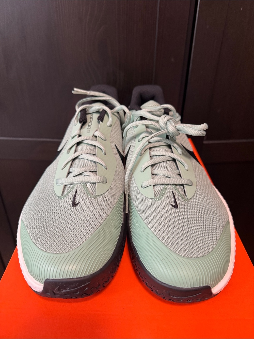 Nike Men’s Mint Green and Black Athletic Running Shoes
